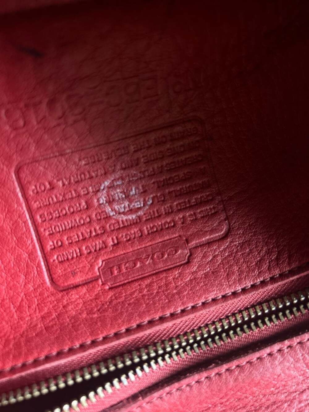 Vintage Coach Berkeley Series Red Suede and Leather Convertible Backpack 9016 - Picture 7 of 7